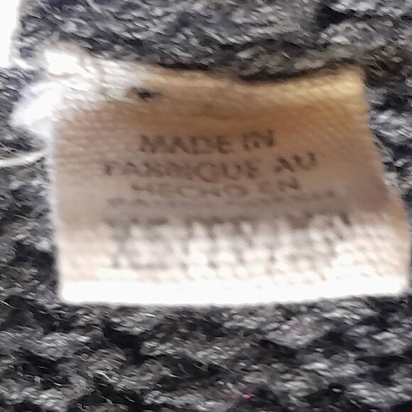 Embroidered Cottage Core Oversized Sweater Womens XS  PrairieCore Gray Flowers - Picture 4 of 8